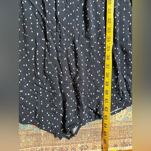 A:glow Maternity women’s Large Dress Navy Blue Pink patterned v neck tie waist - Picture 3 of 10